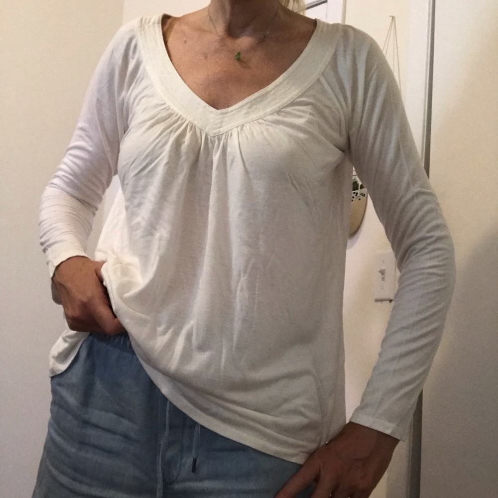 DKNY Jeans, blouse, t-shirt, white, Size L